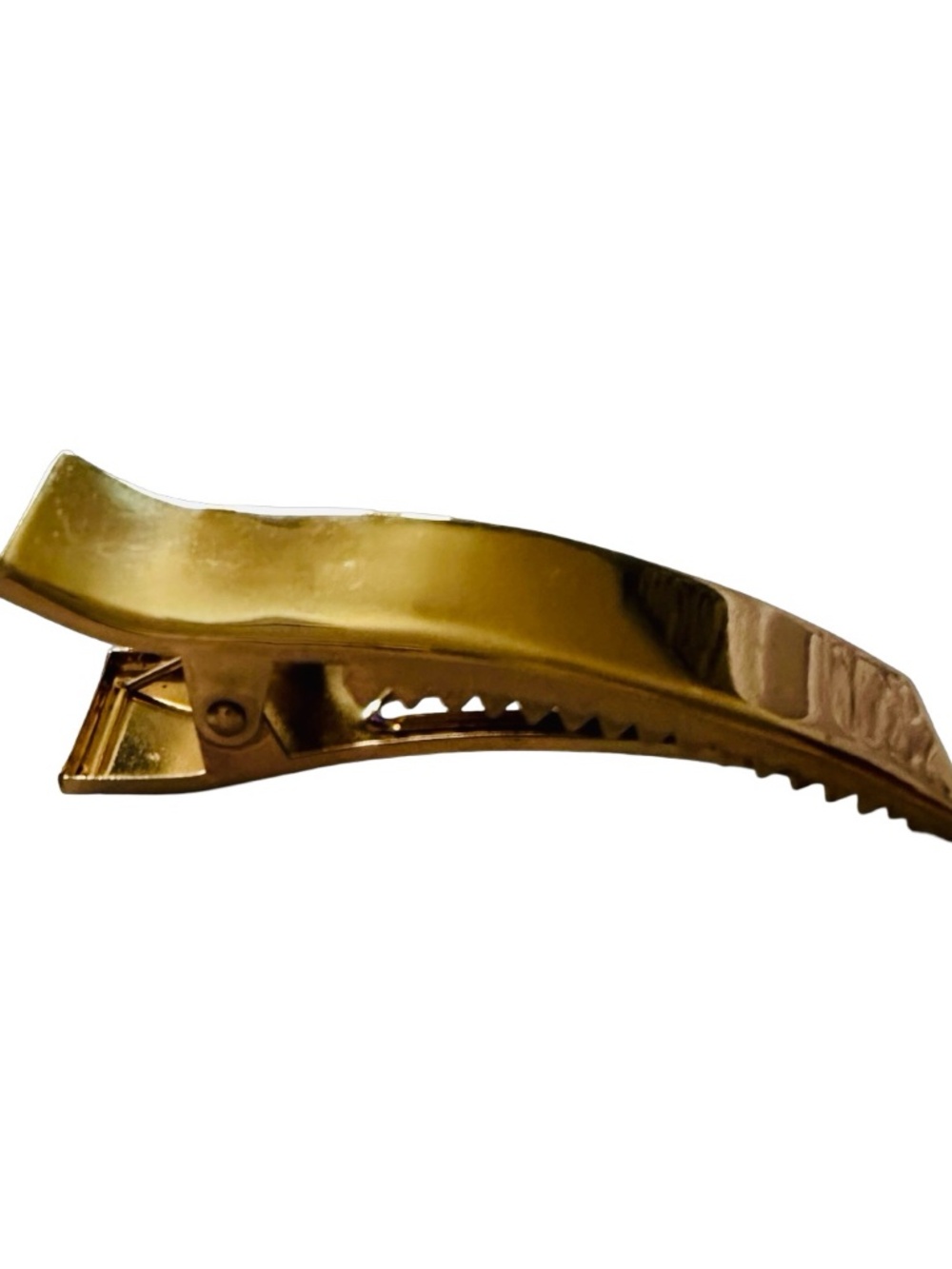 Gold-toned Alligator Hair Clip 3.5” Decorative Duckbill Sectioning Clip
